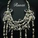 Ruoxi Medieval Vintage Fragrant Bow, Glass Pearl, Western High Grade French Antique Exaggerated Necklace_ipsvogv.com