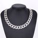 Unisex 17mm Alloy Diamond Necklace For Men Fashion Brand Hip Hop Style Cuban Bracelet_ipsvogv.com