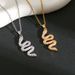 Trendy Micro Inlaid Zircon Snake Shaped Titanium Steel Necklace For Women's Fashion Personality Ins Style Collarbone_ipsvogv.com