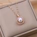 Pearl Studded Diamond Necklace With Titanium Steel Color Retention, Simple And Fashionable, Niche Design, Exquisite Ins_ipsvogv.com