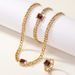 Luxurious Shiny Square Ferroalloy Plating Inlay Rhinestones 14k Gold Plated Women's Rings Bracelets Necklace_ipsvogv.com