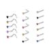 Women's Jewelry Stainless Steel Nose Nail Set 18 Pieces Piercing Nose Ring Set Titanium Steel Nose Jewelry_ipsvogv.com
