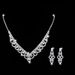 LACE LUXE 602 - Diamond Lace Jewelry Set (Bridal Necklace & Earrings, Fashion Wedding Accessories)_ipsvogv.com