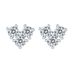 Women's Jewelry Silver Moissanite Earrings Double Click Heart Earrings Simple Small Exquisite And Versatile Commuter Moissanite Earrings_ipsvogv.com