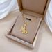 【 】 Light Luxury Charm Gorgeous Full Diamond Self Discipline Bear Necklace Female Internet Celebrity Versatile Clavicle_ipsvogv.com