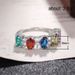 Cao Shi's ins style bracelet is a minimalist geometric colored zircon ring for women's fashion colored diamond earrings_ipsvogv.com