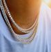 2024 Hip Hop 4mm Alloy Claw Necklace Rhinestone Row Tennis Chain Simple_ipsvogv.com