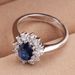 Fashion wedding jewelry Popular red zircon rose gold plated women's ring_ipsvogv.com