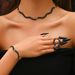 Women’s Jewelry Set Fashion Halloween Four Piece Set For Women Necklace Bracelet Earrings Wedding Jewelry Set Exquisite Rhinestone Bridal Accessories_ipsvogv.com