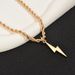 hip-hop Style Niche Design Sense Twist Chain Stainless Steel Lightning Pendant Men's Accessories_ipsvogv.com