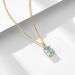Women's Jewelry Sky Blue Topaz Sterling Silver Necklace Simple Versatile Niche Design Light Luxury Natural Stone Clavicle Chain_ipsvogv.com