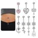 Women's Jewelry Zircon Belly Button Ring New Heart Shaped Zircon Belly Button Nail Piercing Jewelry_ipsvogv.com