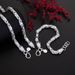 Silver Plated Men's Chain Double Dragon Head Bracelet Necklace Set Punk_ipsvogv.com