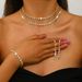 Women’s Jewelry Set Fashion Bride Wedding Dress Rhinestone Necklace Earrings Set Luxurious Temperament Super Flash Dinner Dance Jewelry Accessories_ipsvogv.com
