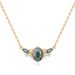 specialize In Natural Water Grass Agate Necklace Set S925 Silver Green Moss Stone Clavicle Chain Customization_ipsvogv.com