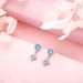 Polaris earrings sterling silver earrings for women eight pointed star sea blue zircon earrings_ipsvogv.com