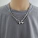 High End And Niche Double-layer Chain Splicing For A-letter Square Titanium Steel Necklace, Couple's Neutral Jewelry_ipsvogv.com