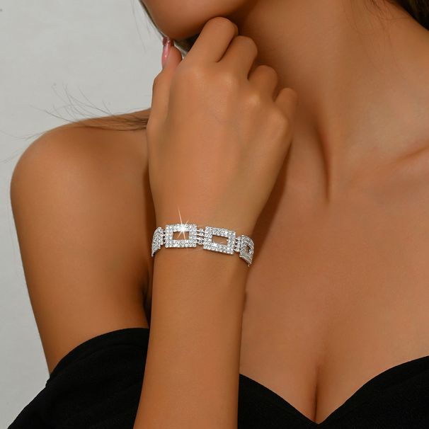 Jewelry Set High End Full Diamond Three Piece Set Necklace Earrings Earrings Bracelet Evening Dress Jewelry Accessories_ipsvogv.com