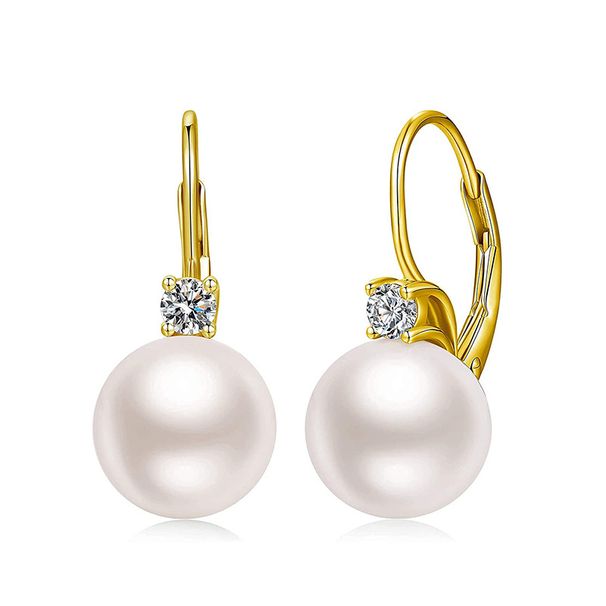 Cao Shi Inlaid Zircon Pearl Earrings For Women, Fashionable And Elegant Temperament Earrings, Daily Matching_ipsvogv.com