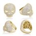 Ins Popular Skull Head Personality Hip Hop Ring Full Of Zircon Trendy Hand Jewelry Gold Jewelry Bling_ipsvogv.com