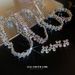 Diamond Inlaid Square Bracelet Necklace Earring Set, Niche, Light Luxury, High-end Sense, Collarbone Chain Temperament,_ipsvogv.com