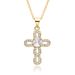 Hot Selling Pearl Zircon Cross Necklace Female Niche Light Luxury Personality Colored Gem Jewelry_ipsvogv.com