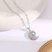 100 Language Projections, I Love You Titanium Steel Necklace, Female Micro Inlaid with Diamond Moon Collar Chain_ipsvogv.com