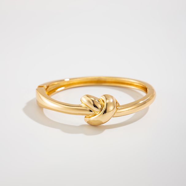 Ins Style Metal Knot Smooth Surface Bracelet Personalized Pleated Corrugated Spring Buckle Bracelet_ipsvogv.com