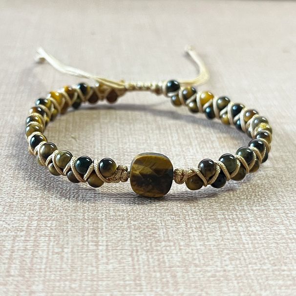 New Pure Handmade Double Layer Braided Bracelet 4mm Round Beads Natural Stone Yoga Bracelet Square Beads_ipsvogv.com