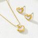 Sweet And Fresh Korean Style Bracelet Necklace Earrings Set Mother Of Pearl Wheat Ear Design Bracelet Niche Love Chain_ipsvogv.com