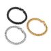 Minimalist Trendy Stainless Reversible Twist Dragon Bone Flower Basket Chain Men's Titanium Steel Polished Bracelet_ipsvogv.com