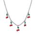 New Fashion Simple Cherry Hip Hop Tennis Rhinestone Choker Necklace For Women_ipsvogv.com