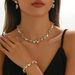 Pinduoduo Pearl Earrings Necklace Bracelet Three-Piece Women's Jewelry Set Dress Accessories_ipsvogv.com