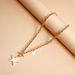 Simple White Star Fritillary Necklace, Temperament Metal Thick Aluminum Chain Sweater Chain Wholesale_ipsvogv.com