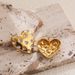 Unisex Simple And Versatile Stainless Steel Plated Gold Diamond Heart Shaped Zircon Earrings_ipsvogv.com