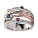 Cao Shi's Best-selling Hip-hop Style Accessories, Fashionable Geometric Lines With Multi-color Zircon Rings, Trendy_ipsvogv.com