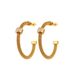 Women's Jewelry Set 316 Ear Pin Stainless Steel Open Bracelet C Shaped Earrings Row Diamond Jewelry_ipsvogv.com