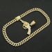 Personalized Cool Hip Hop Full Diamond Gun Pendant Cuban Chain Necklace Trendy Night Club Street Dance Motorcycle_ipsvogv.com