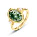 special Supply Of Atmospheric Light Luxury Natural Water Grass Agate Ring Female S925 Silver Inlaid Green Moss Stone Index Finger Ring Customization_ipsvogv.com