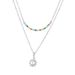 Double Layered Pearl Zircon Necklace Sterg Sier Jewelry_ipsvogv.com