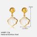 Women’s Jewelry Set Fashion New Ocean Fan Shaped White Shell Earrings For Women Fashionable And Versatile Stainless SteelGold Plated Earrings_ipsvogv.com