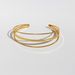 Women's Jewelry Minimalist Geometric Three Layer Line Open Bracelet Twist Faceted Bracelet Wrist Ornaments Copper Gold Plated_ipsvogv.com
