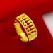 brass Opening, As Desired. Abacus Men's Ring Plated With Real Gold And Vacuum Color Preservation_ipsvogv.com