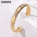 Women's Jewelry Titanium Steel Retro Zircon Open Bracelet Stainless Steel Niche Design Five Pointed Star Adjustable Bracelet_ipsvogv.com
