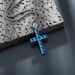 Zircon Cross Pendant Necklace Trendy Personality Men And Women Hip Hop Jewelry_ipsvogv.com