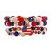 Handmade Patriotic Bracelet Set With 8mm Round Flag Pendants - Natural Stone Beaded Jewelry For Men And Women Independence Day Bracelet Bracelet Set_ipsvogv.com