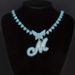New diamond butterfly 26 English letters pendant hip hop accessories alloy personality love necklace_ipsvogv.com