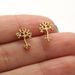 creative personality tree of life earrings Bohemian style gold color preserving electroplating jewelry_ipsvogv.com