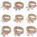 Alloy Three-Color Set Elastic Popcorn Corn Chain Inlaid Heart Pendant Bracelet For Women_ipsvogv.com