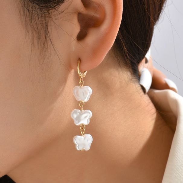 Unisex Hot Sale Butterfly Pearl Long Earrings For Women Simple Summer Daily Earrings Earrings_ipsvogv.com